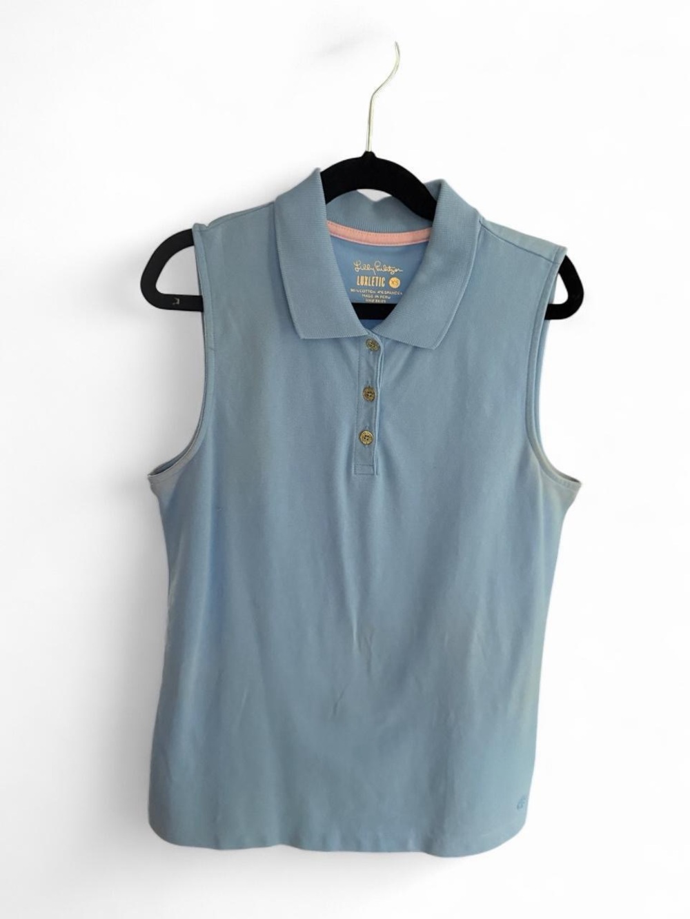 Lilly Pulitzer XS Light Blue Sleeveless Polo Tank